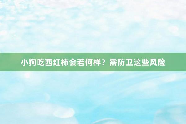 小狗吃西红柿会若何样？需防卫这些风险