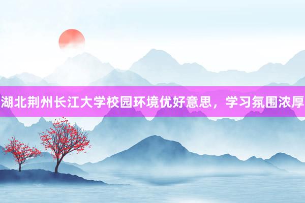 湖北荆州长江大学校园环境优好意思，学习氛围浓厚